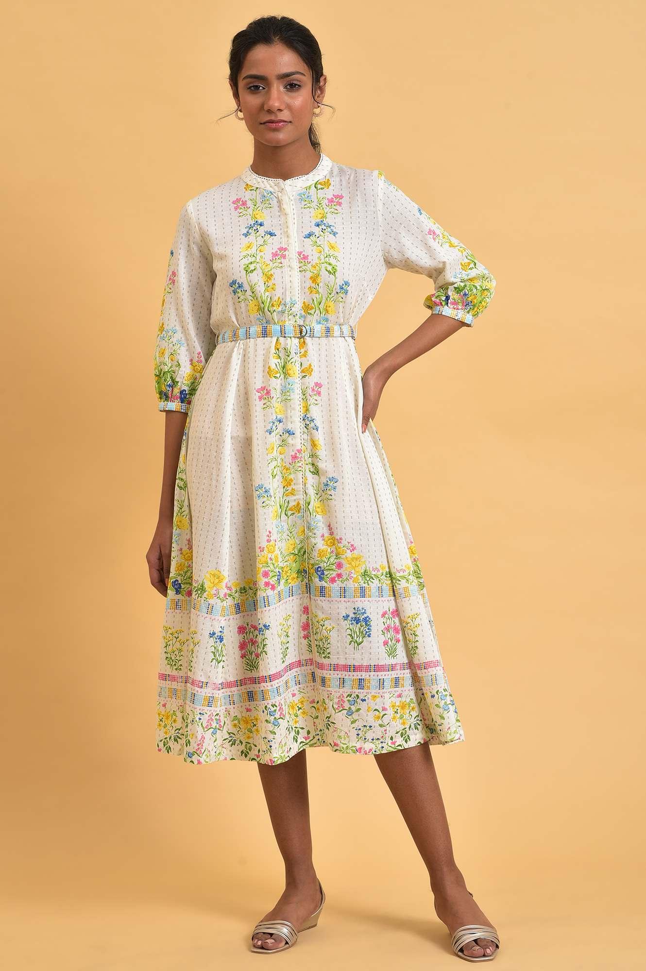 White Floral Summer Vacay Dress - Image 9